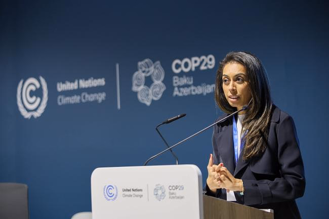 Ambassador Seid was key note speaker at Seabed Curtain Project's session at the Nordic Pavillion at COP28.